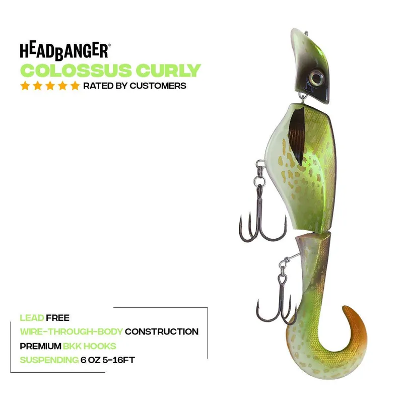 Fyndpris | Headbanger Colossus Curly 31 cm Red/Black Suspending
