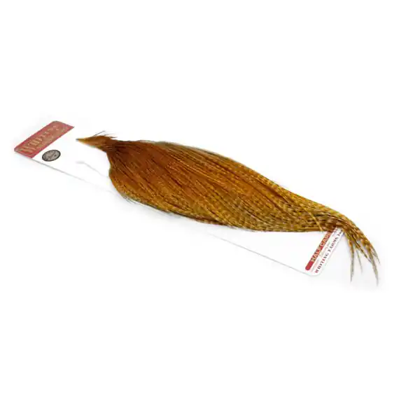 Whiting Bronze 1/2 Dry Fly Hackle Barred Dark Ginger | Få kvar i lager